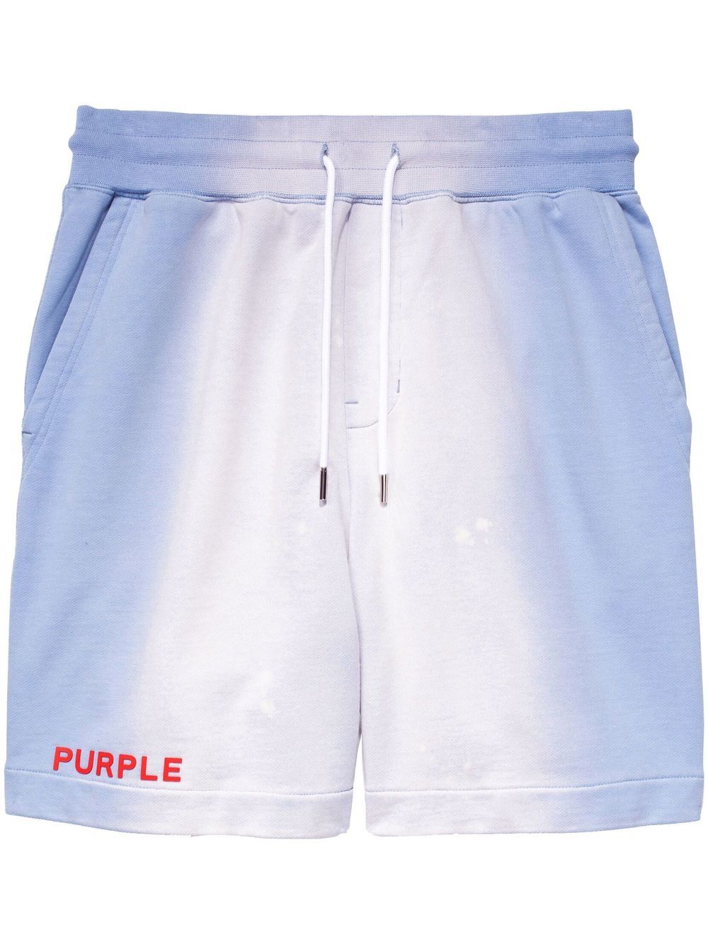 Purple Brand logo印花运动裤 - 蓝色