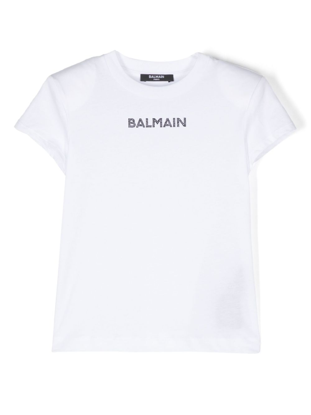 Balmain Kids logo缀饰T恤 - 白色