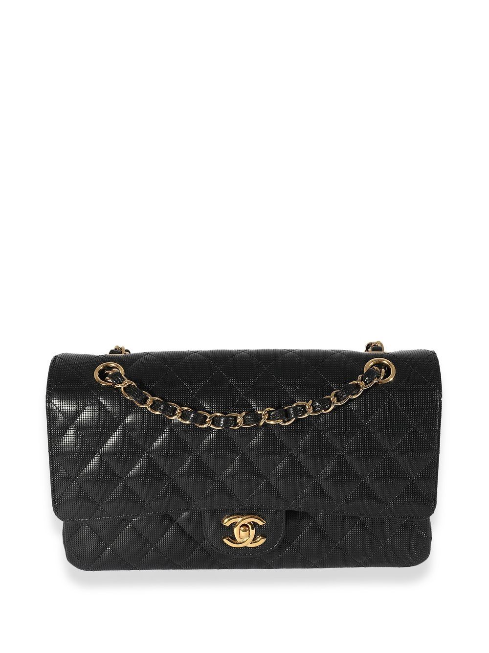 CHANEL Pre-Owned Double Flap 中号单肩包（典藏款） - 黑色