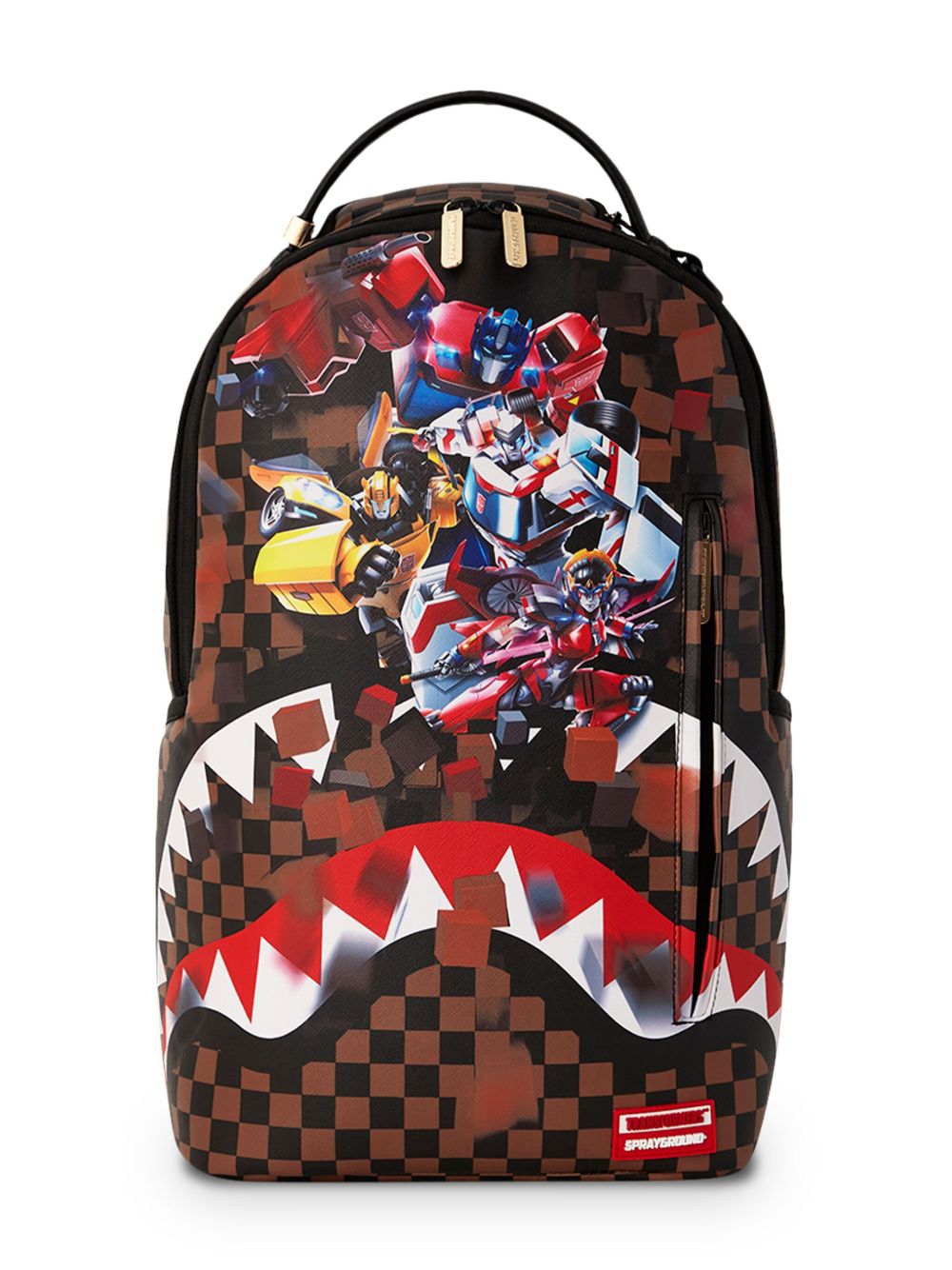 sprayground kid 机器人印花双肩包 - 褐色