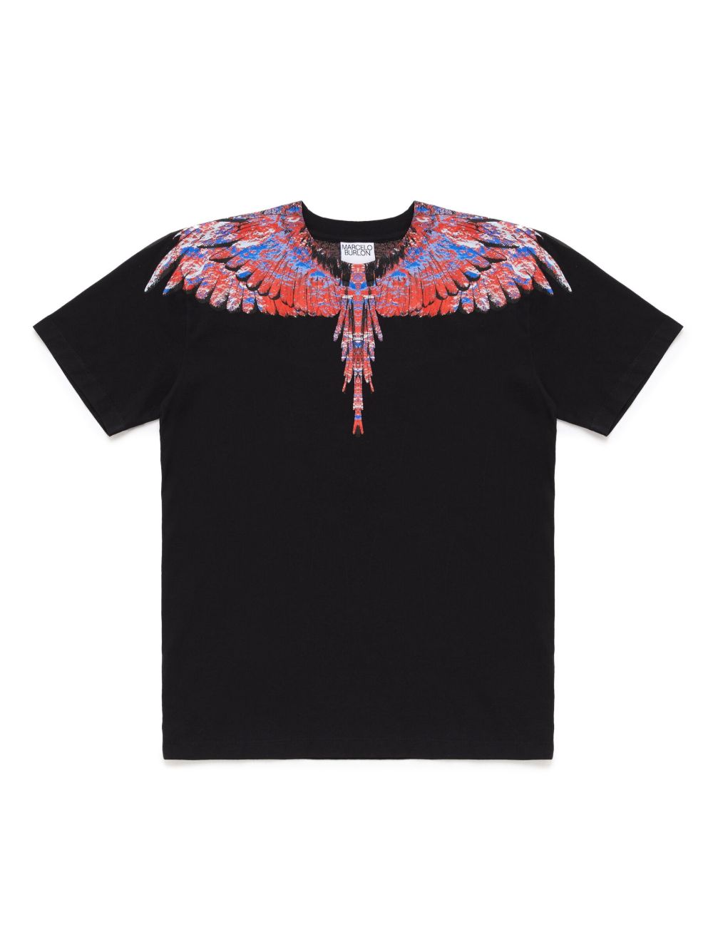 Marcelo Burlon County Of Milan Kids Lunar Wings 棉T恤 - 黑色