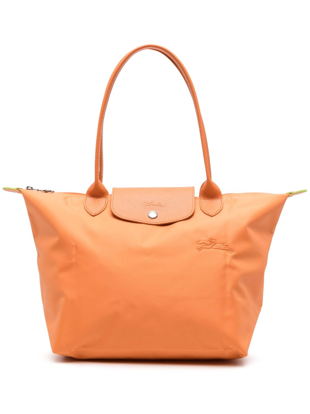 Longchamp Le Pliage Green 中号手提包 - 橘色
