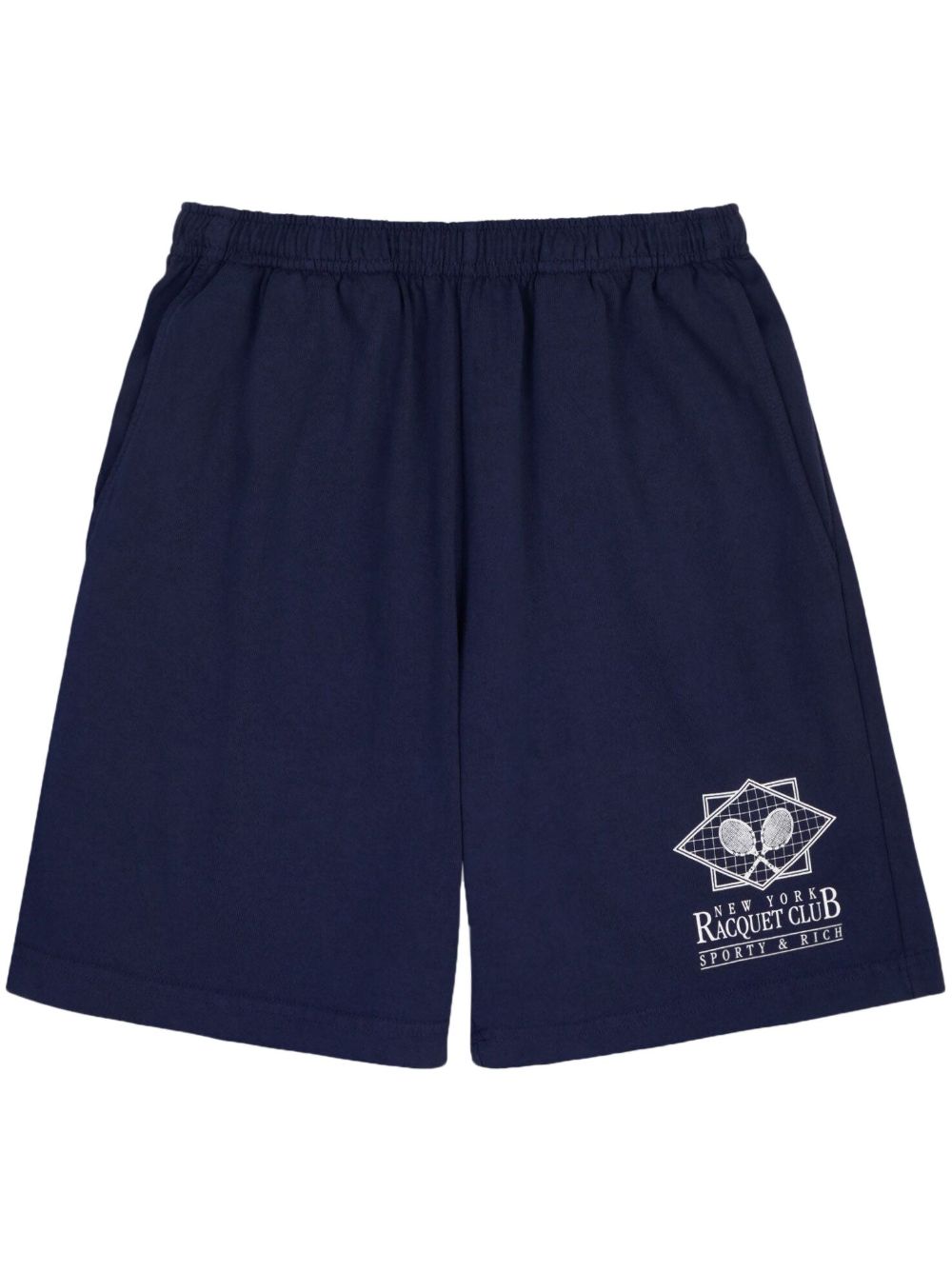 Sporty & Rich NY Racquet Club 运动短裤 - 蓝色