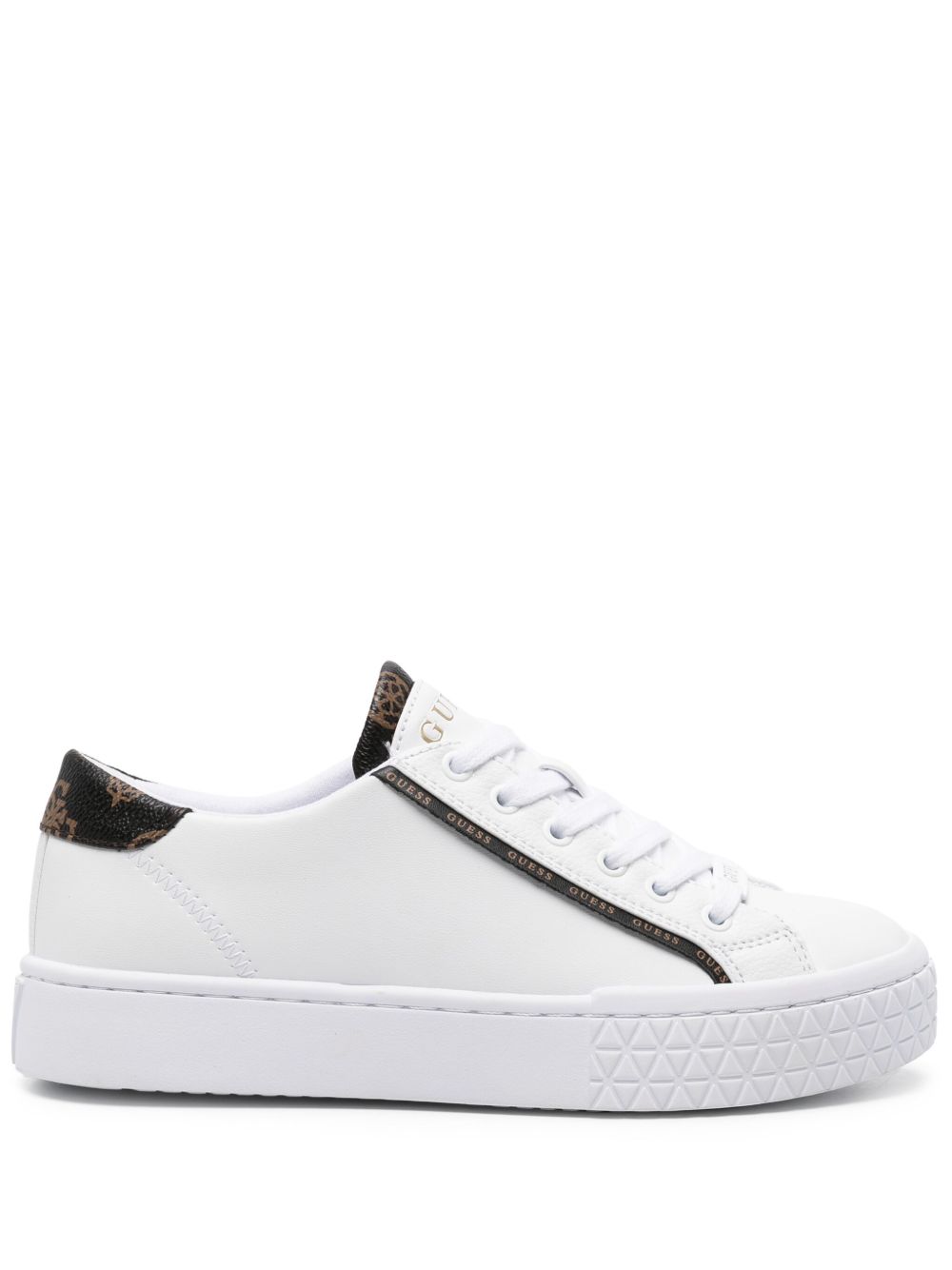GUESS USA Pardie logo边饰运动鞋 - 白色