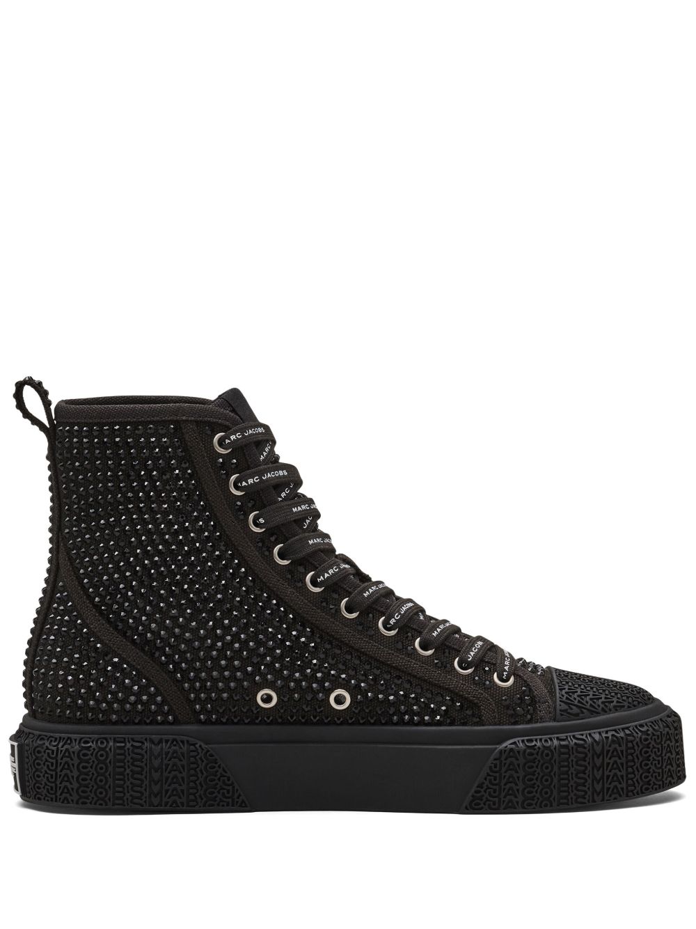 Marc Jacobs The Crystal Canvas 高帮运动鞋 - 黑色