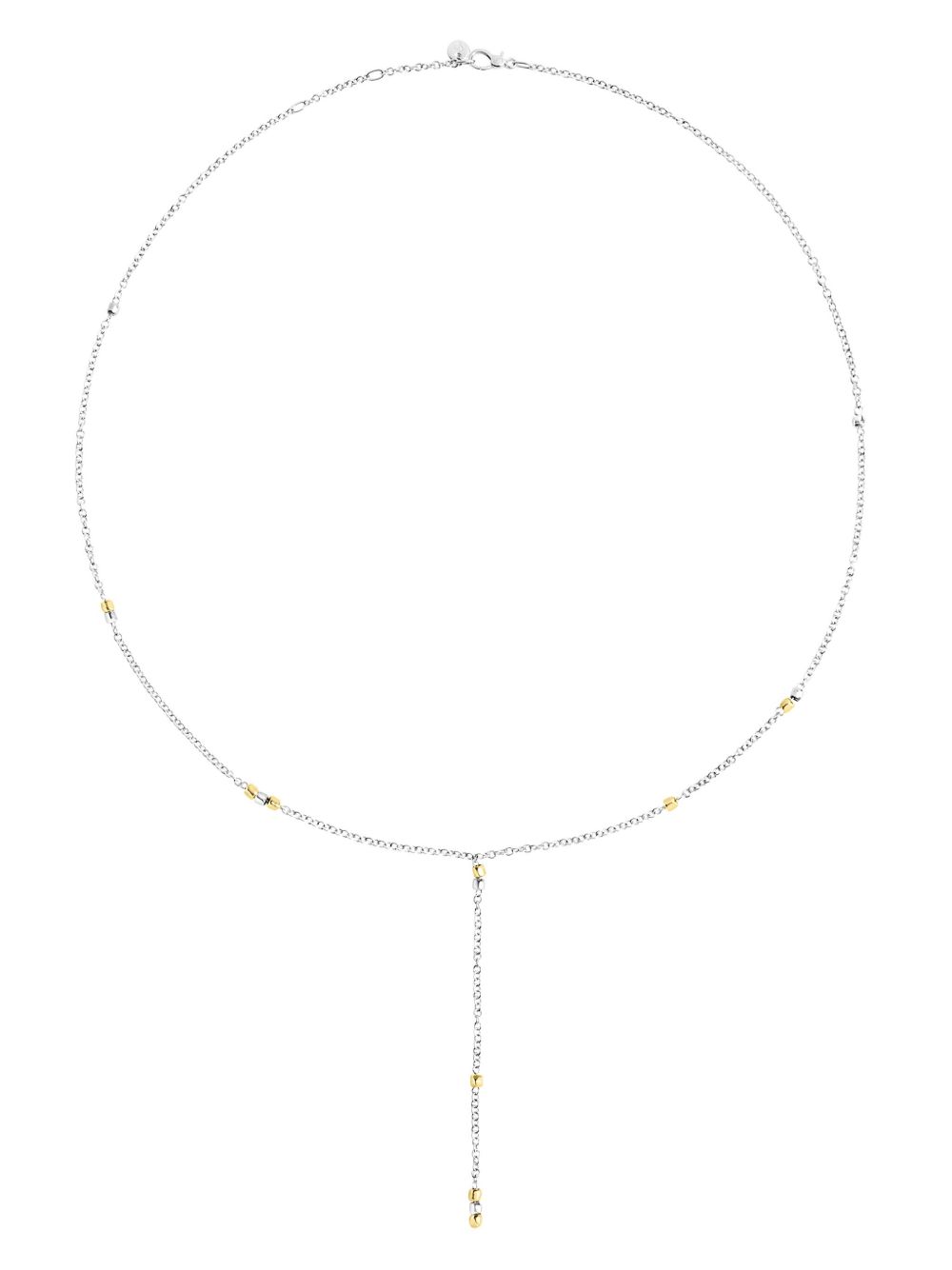 Dodo 18K黄金 Mini Granelli Lariat 项链 - 银色