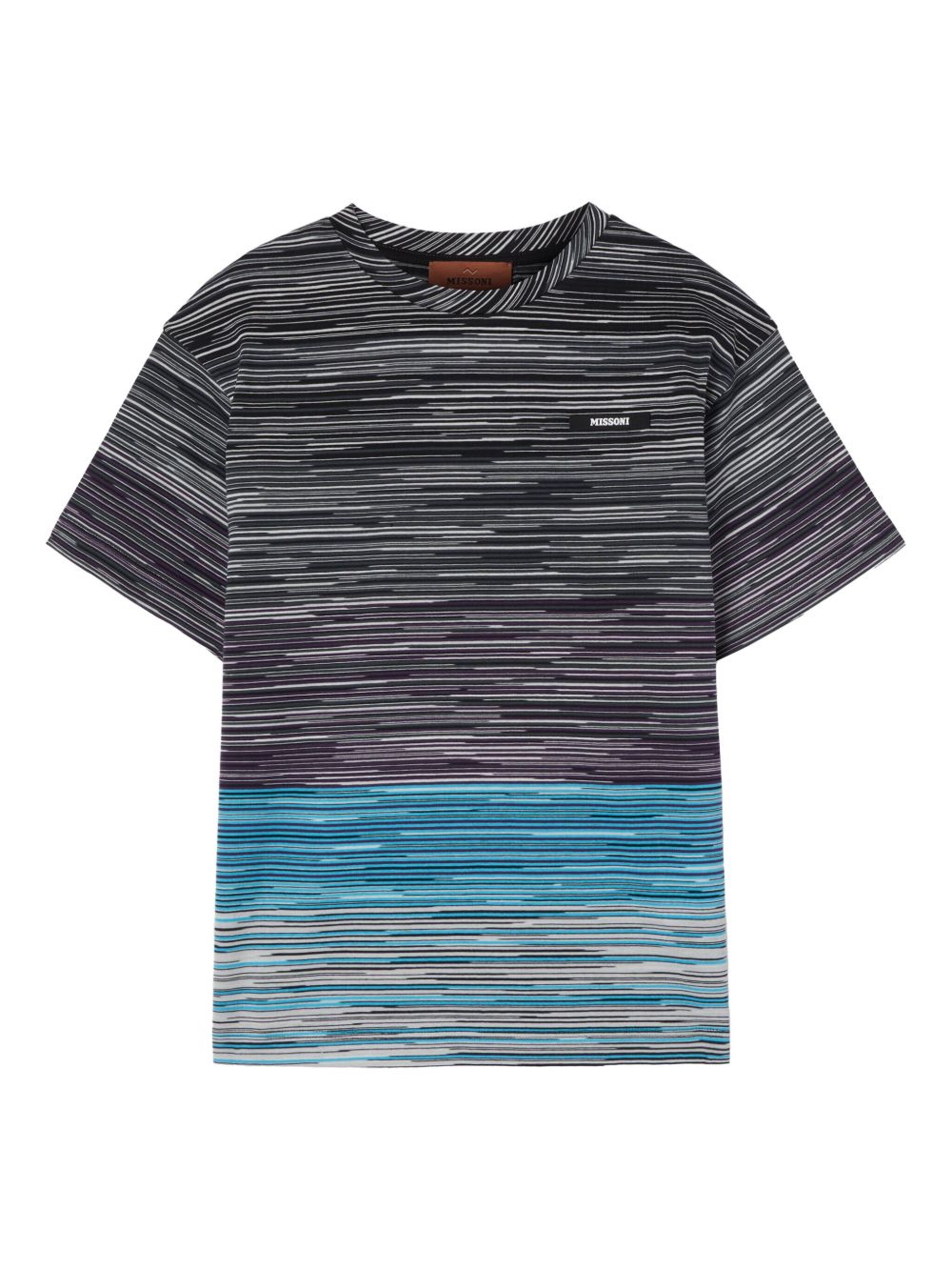 Missoni Kids 标贴竹节T恤 - 黑色