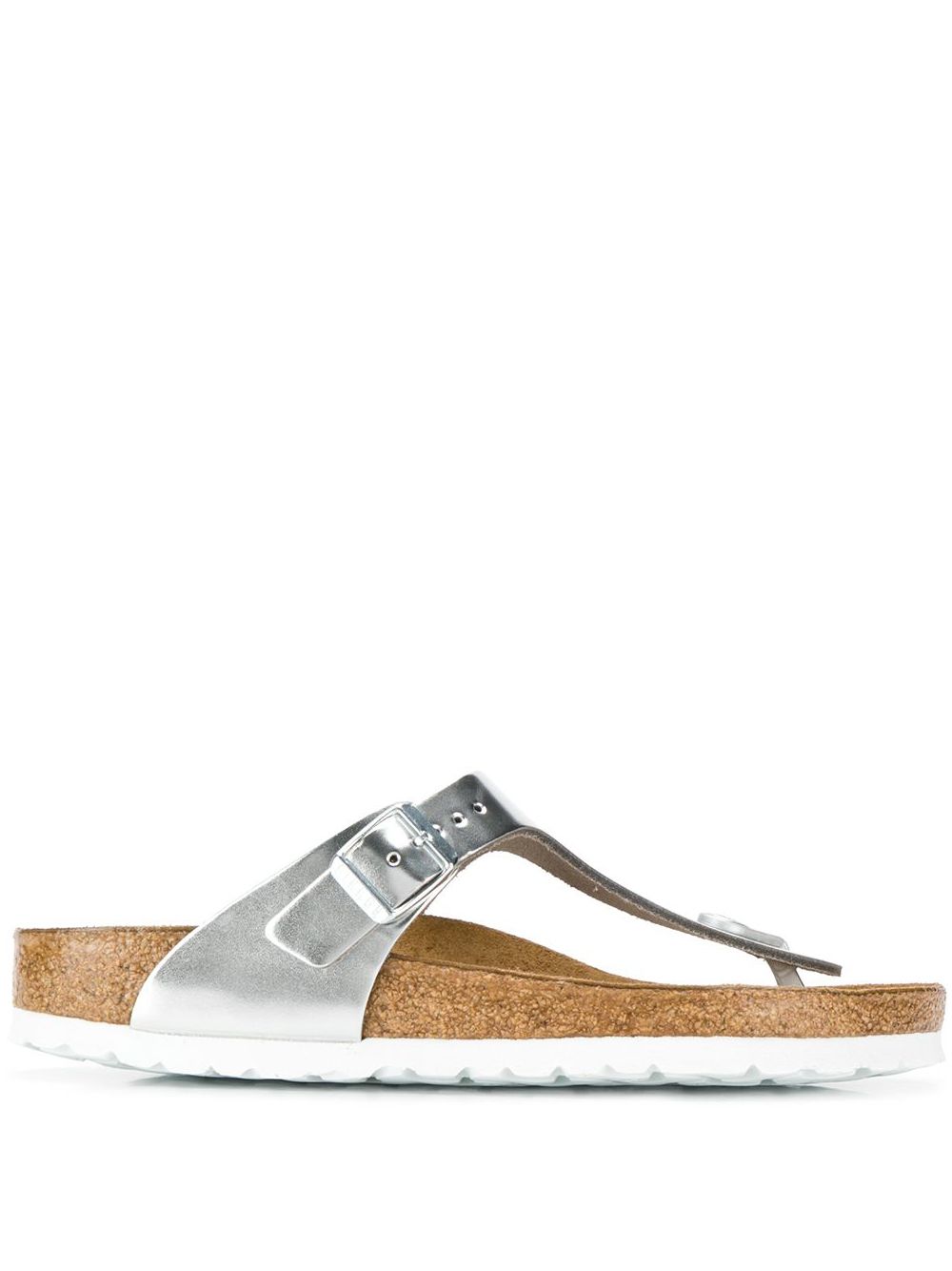 Birkenstock 平底人字凉鞋 - 银色