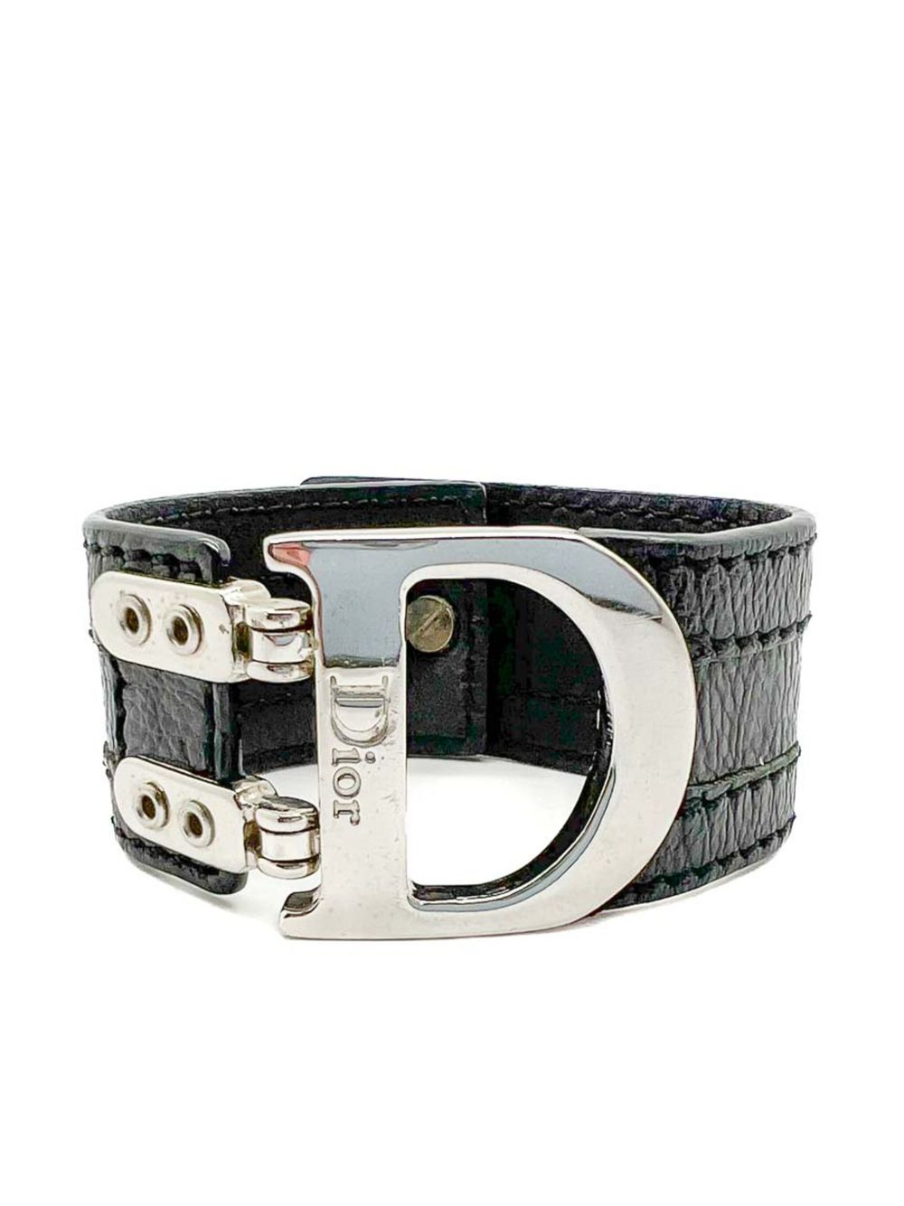 Christian Dior Pre-Owned logo标牌手镯（2000年代典藏款） - 黑色