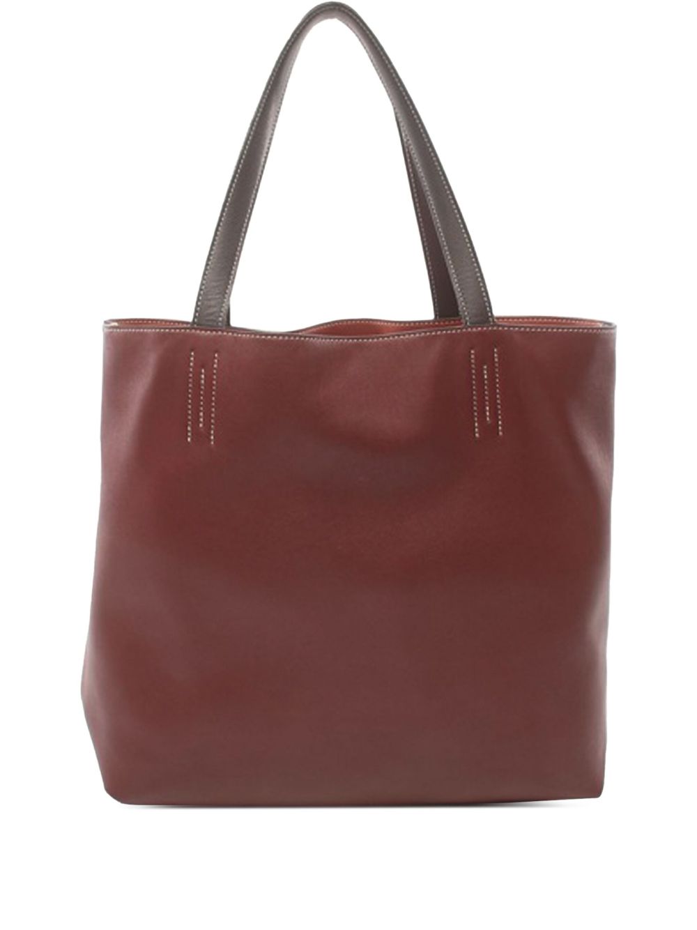Hermès Pre-Owned Bicolor Clemence Double Sens 45 手提包（2015年典藏款） - 红色
