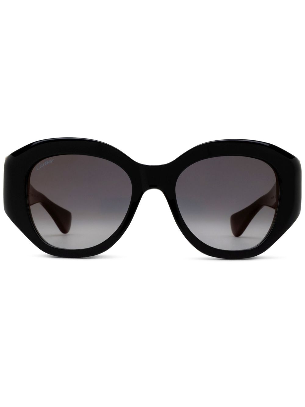 Cartier Eyewear 蝴蝶形镜框太阳眼镜 - 黑色