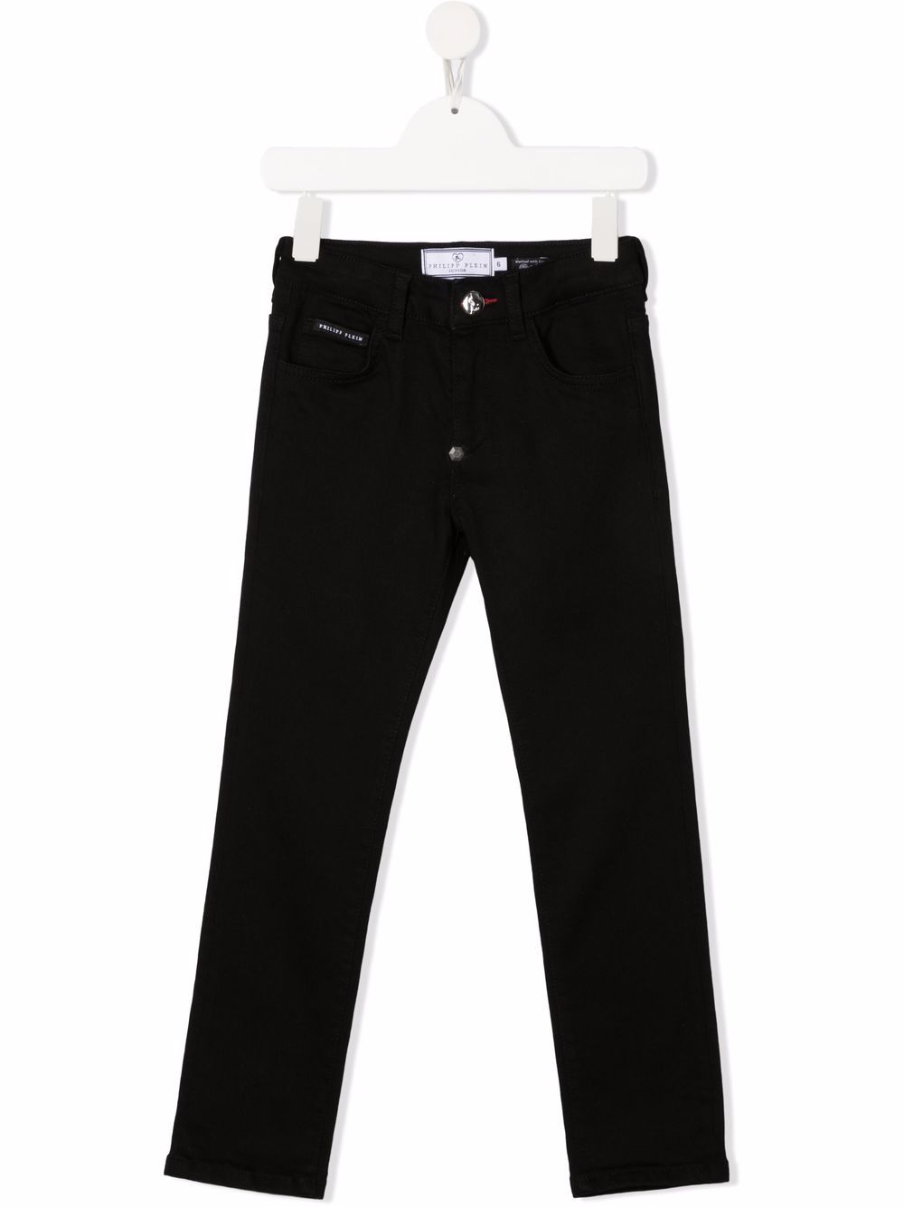 Philipp Plein Junior Iconic Plein 基本款牛仔裤 - 黑色