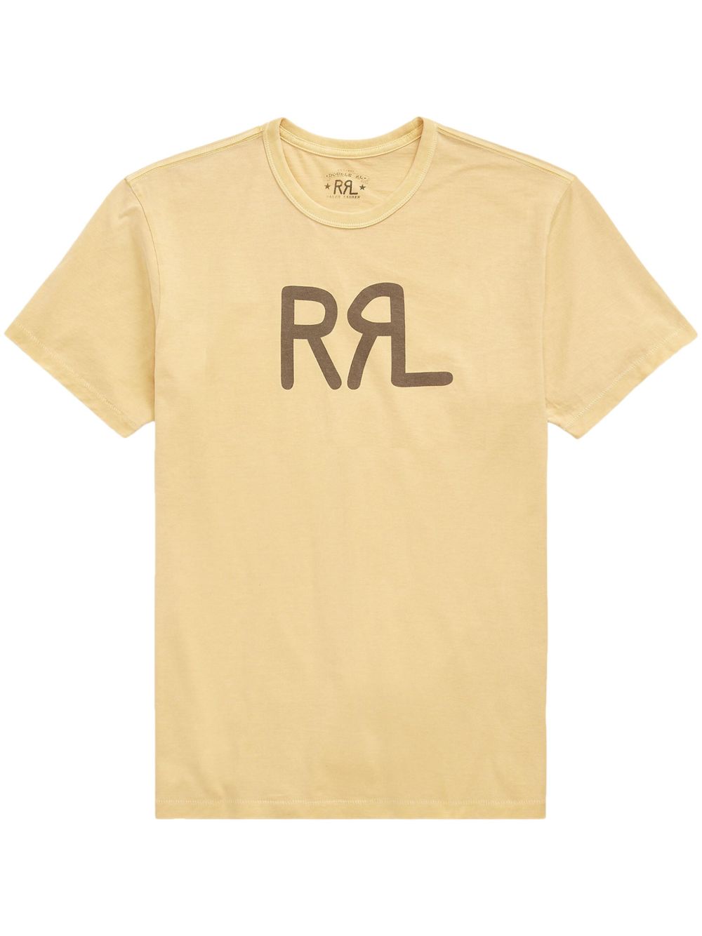 Ralph Lauren RRL logo印花棉T恤 - 黄色