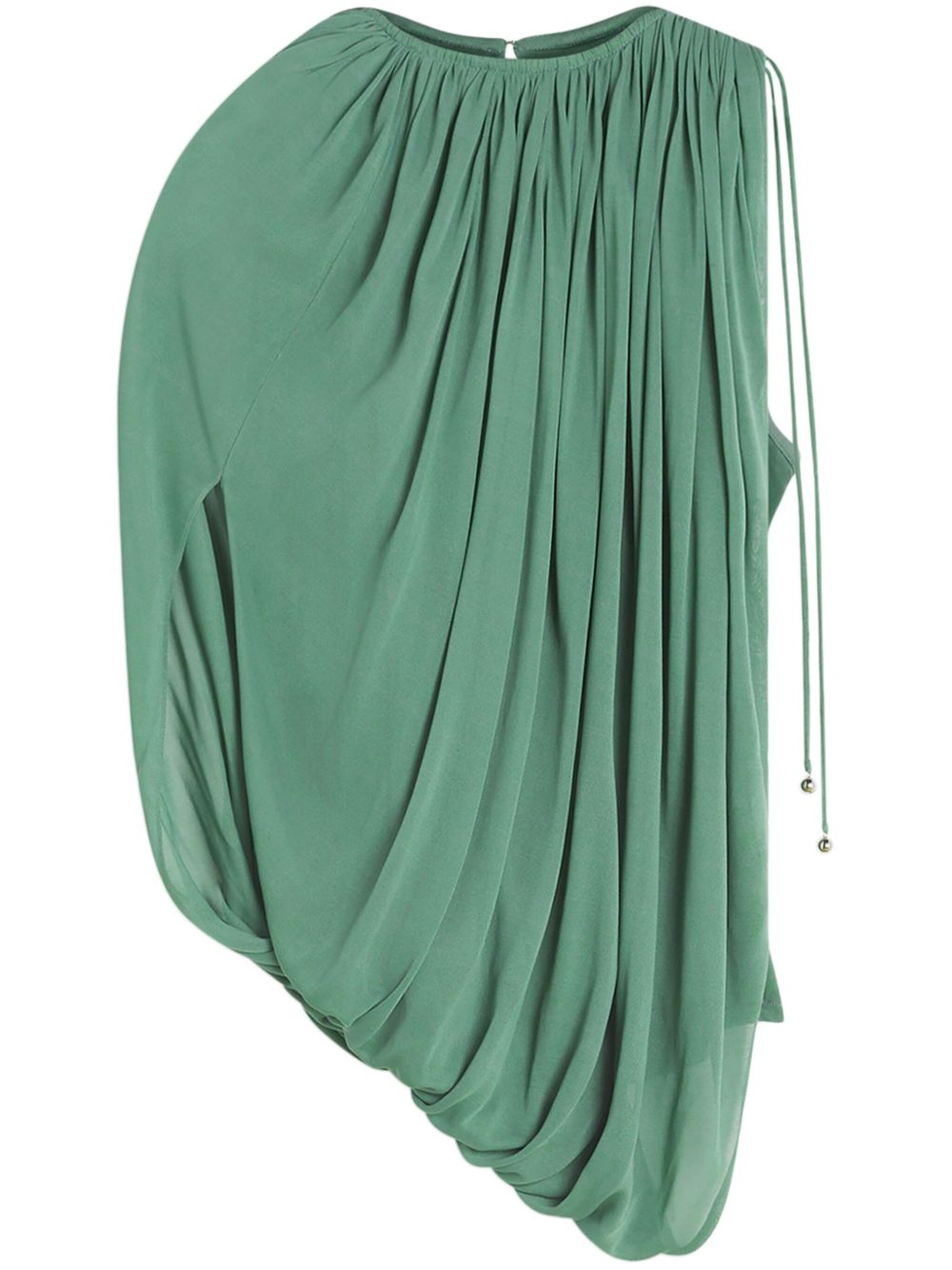 Lanvin draped jersey top - 绿色
