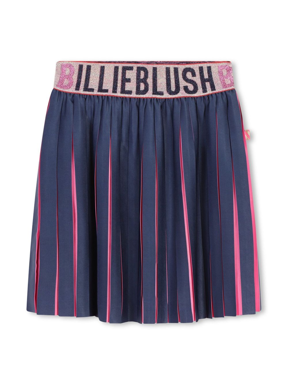 Billieblush logo百褶半身裙 - 蓝色