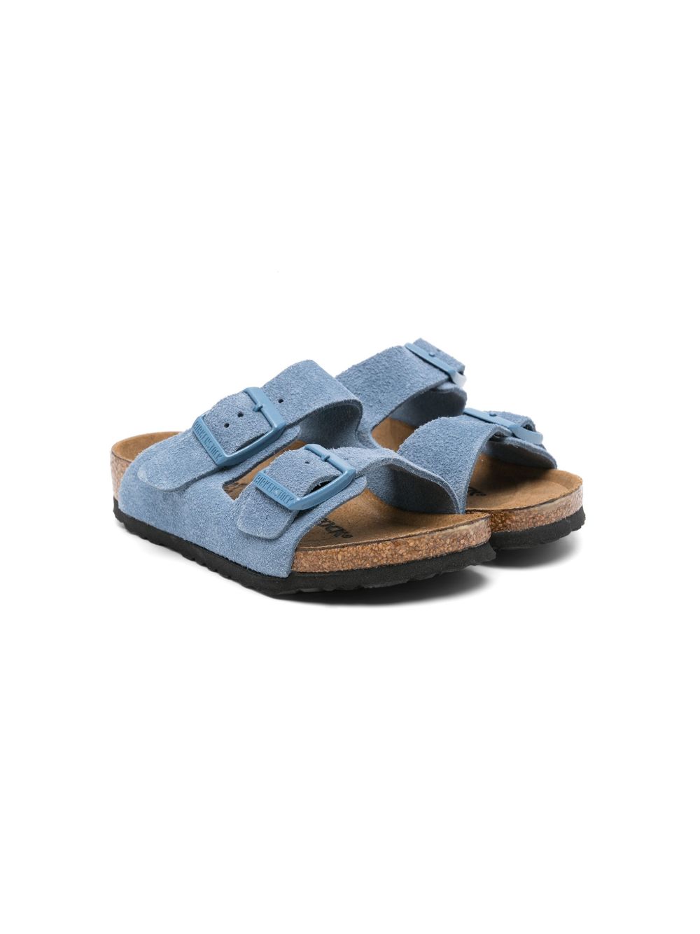Birkenstock Kids Arizona 绒面皮凉鞋 - 蓝色
