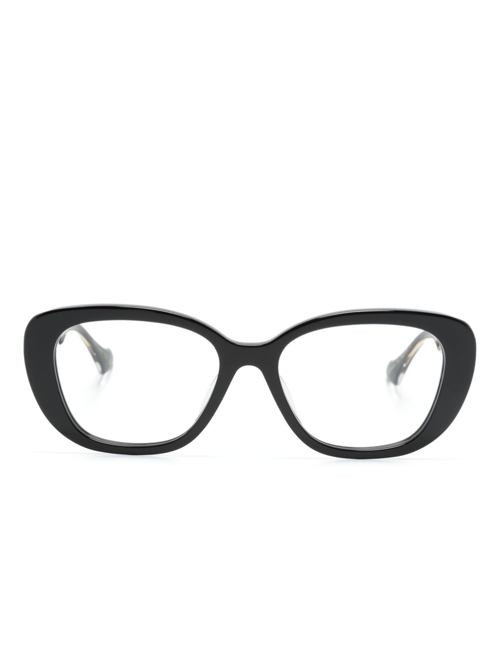 Gucci Eyewear 长方形镜框眼镜 - 黑色