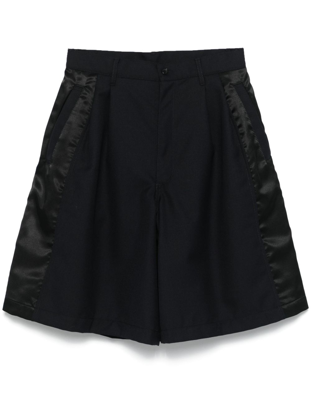 Comme Des Garçons Shirt 褶饰短裤 - 蓝色