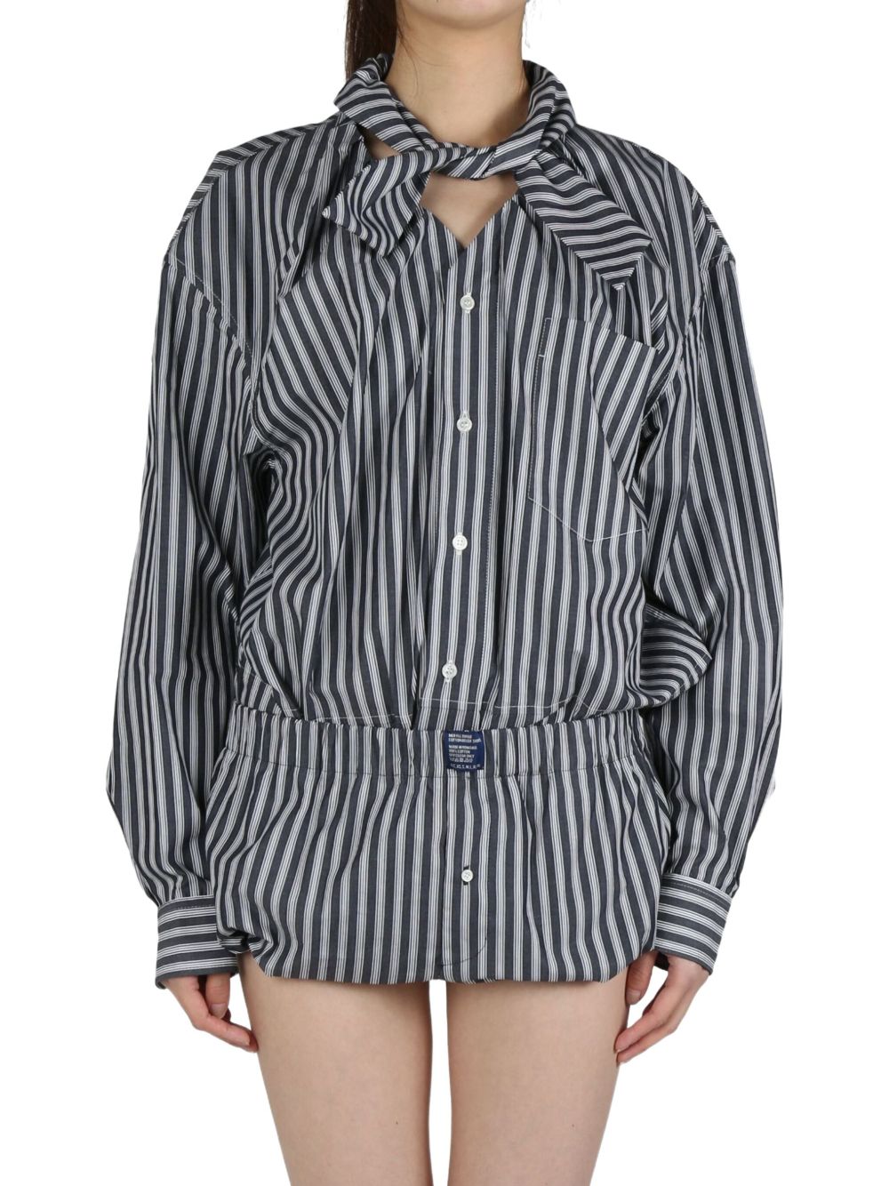 MERYLL ROGGE striped shirt - 黑色