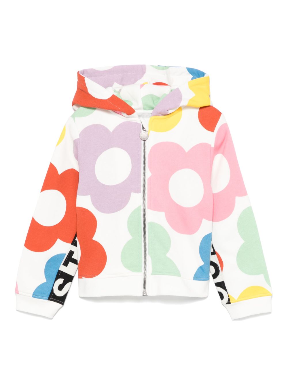 Stella McCartney Kids 花卉连帽衫 - 白色