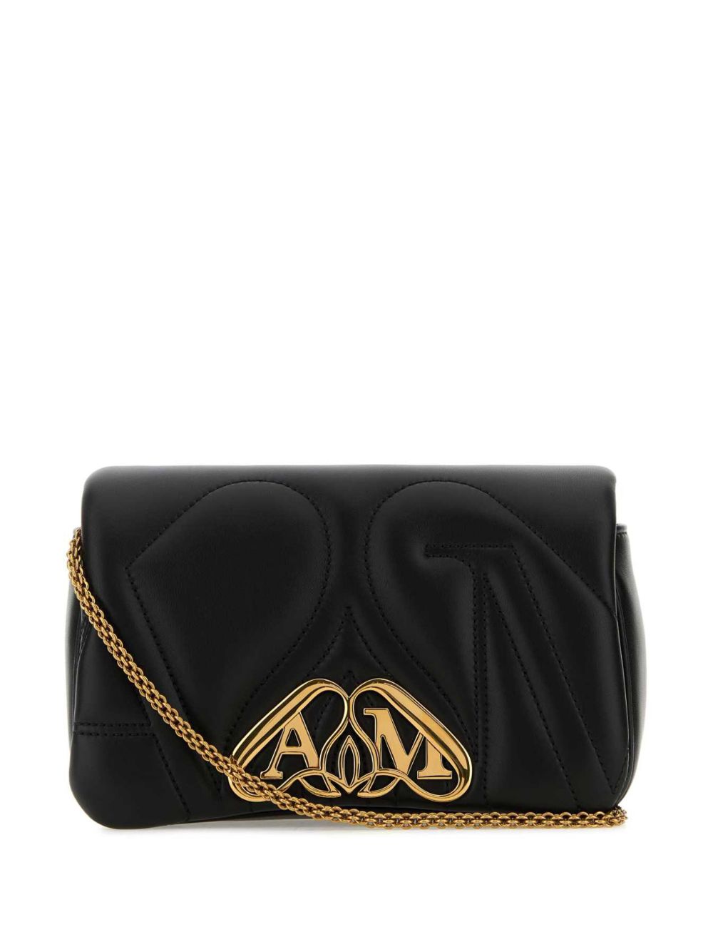 Alexander McQueen The Seal 斜挎包 - 黑色