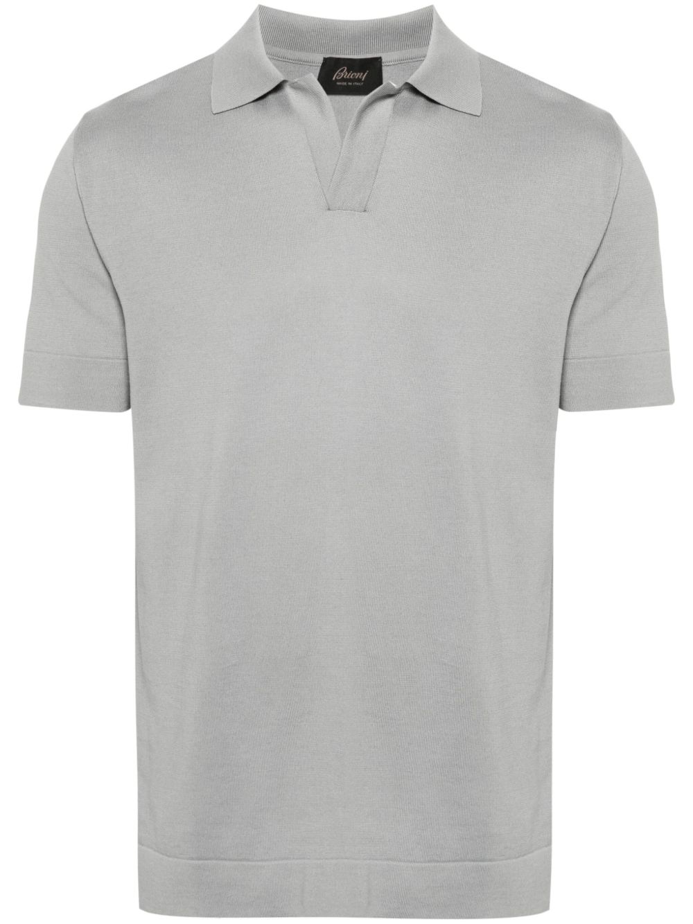 Brioni 开衩领polo衫 - 灰色