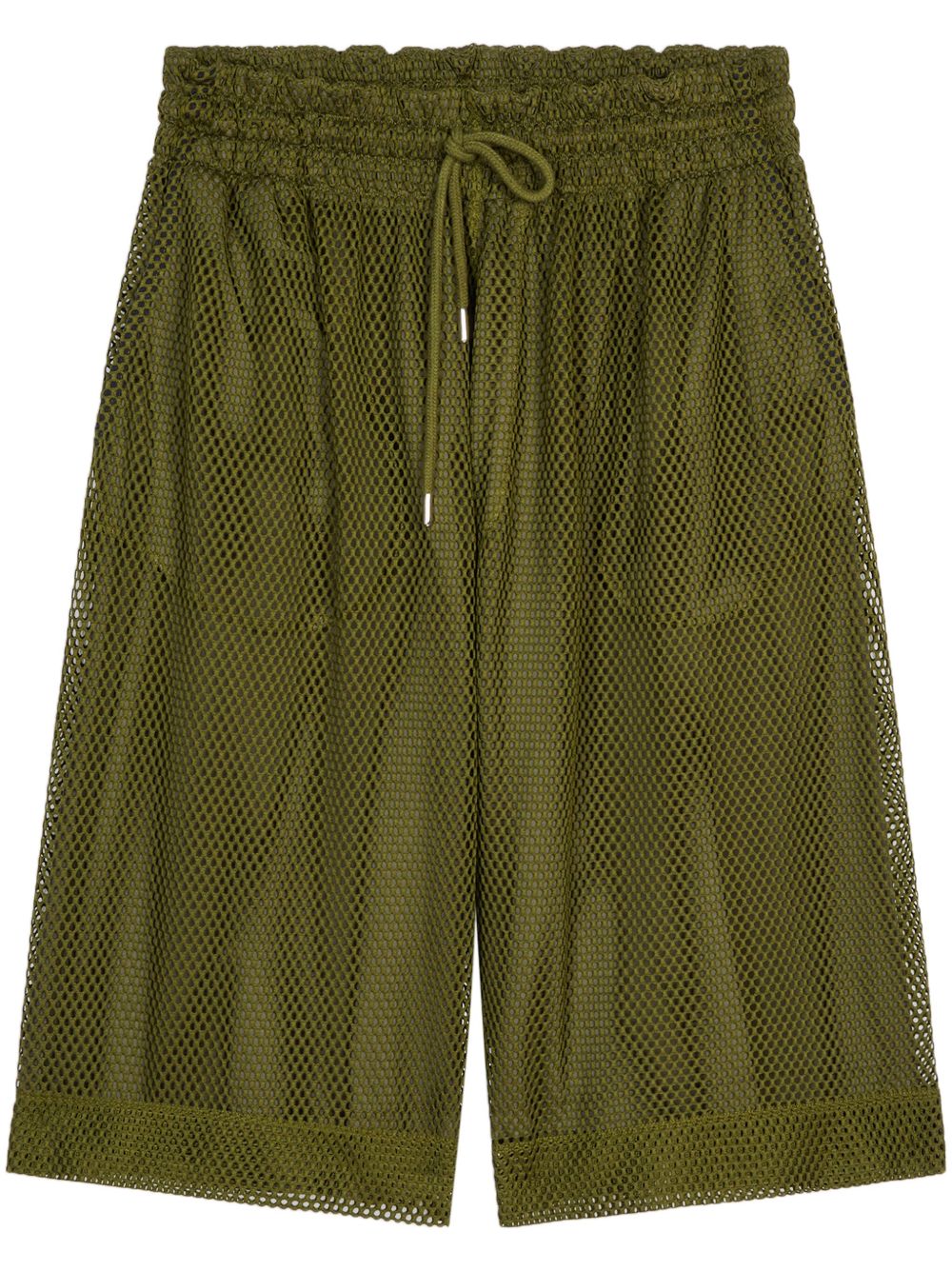 DRIES VAN NOTEN 网纱百慕大短裤 - 绿色
