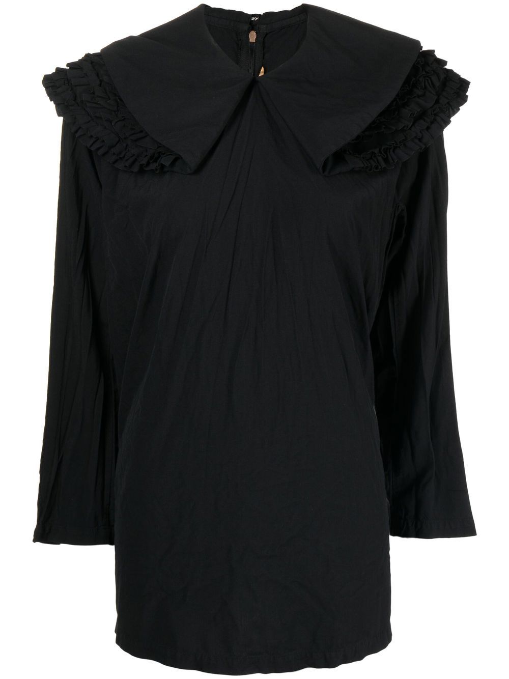 Comme Des Garçons Comme Des Garçons 超大款衣领长袖罩衫 - 黑色