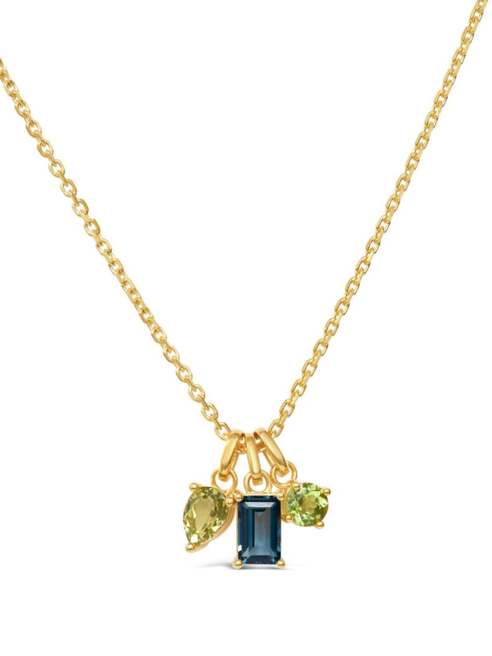 Dinny Hall Gem-Set Trilogy Pendant 项链 - 金色