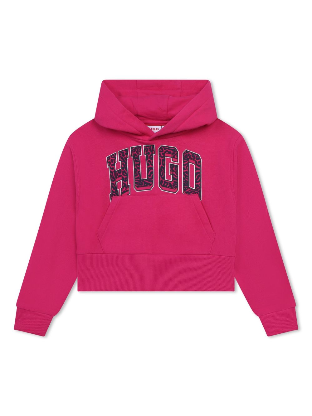 HUGO KIDS logo印花连帽衫 - 粉色