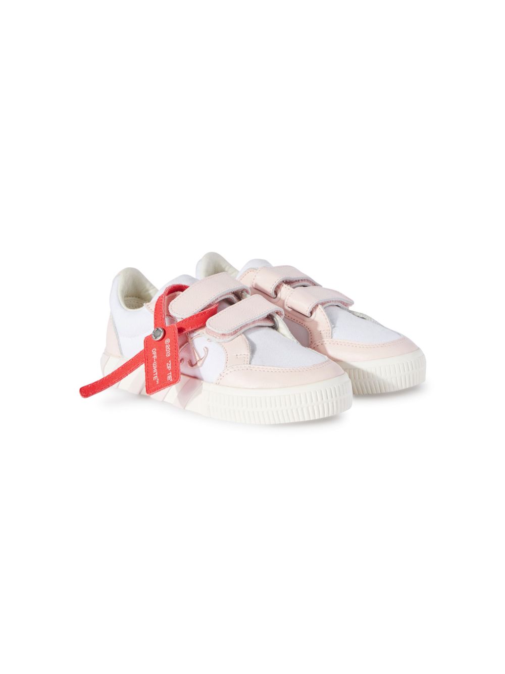 Off-White Kids Vulcanized 魔术贴运动鞋 - 白色