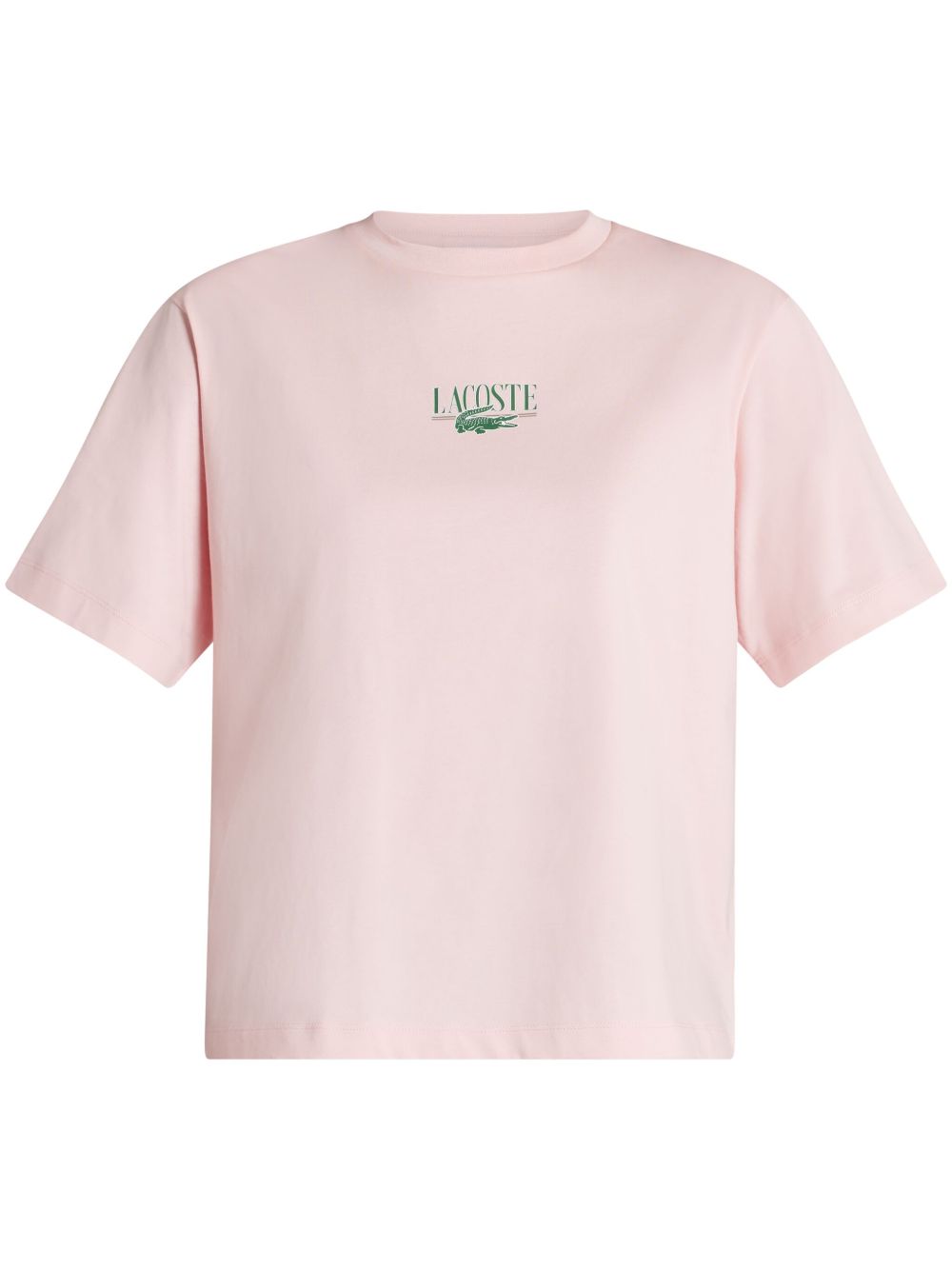 Lacoste logo印花棉T恤 - 粉色