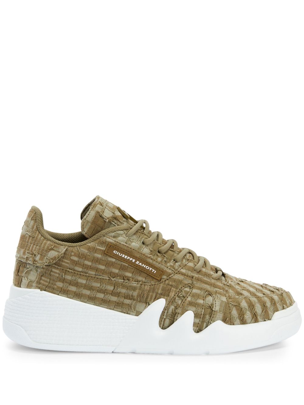 Giuseppe Zanotti Talon 标贴运动鞋 - 绿色