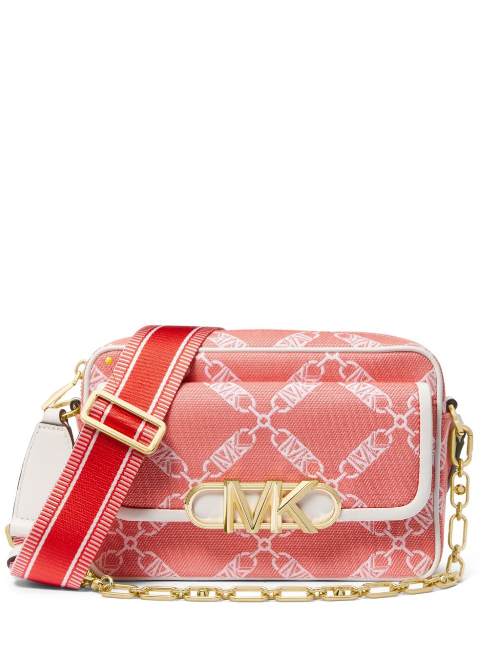 Michael Michael Kors Parker logo标牌斜挎包 - 红色