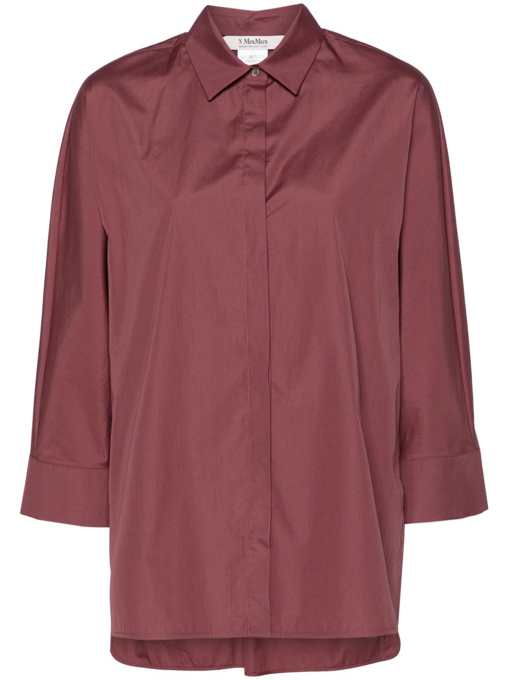 'S Max Mara 经典棉衬衫 - 红色