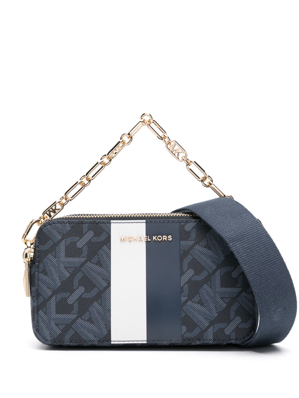 Michael Michael Kors Jet Set 经典logo斜挎包 - 蓝色