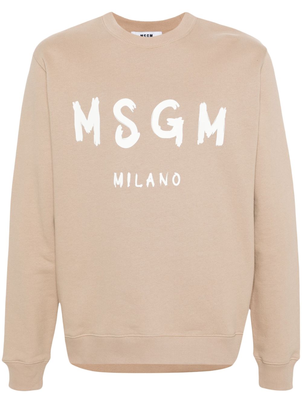 MSGM logo印花棉卫衣 - 中性色
