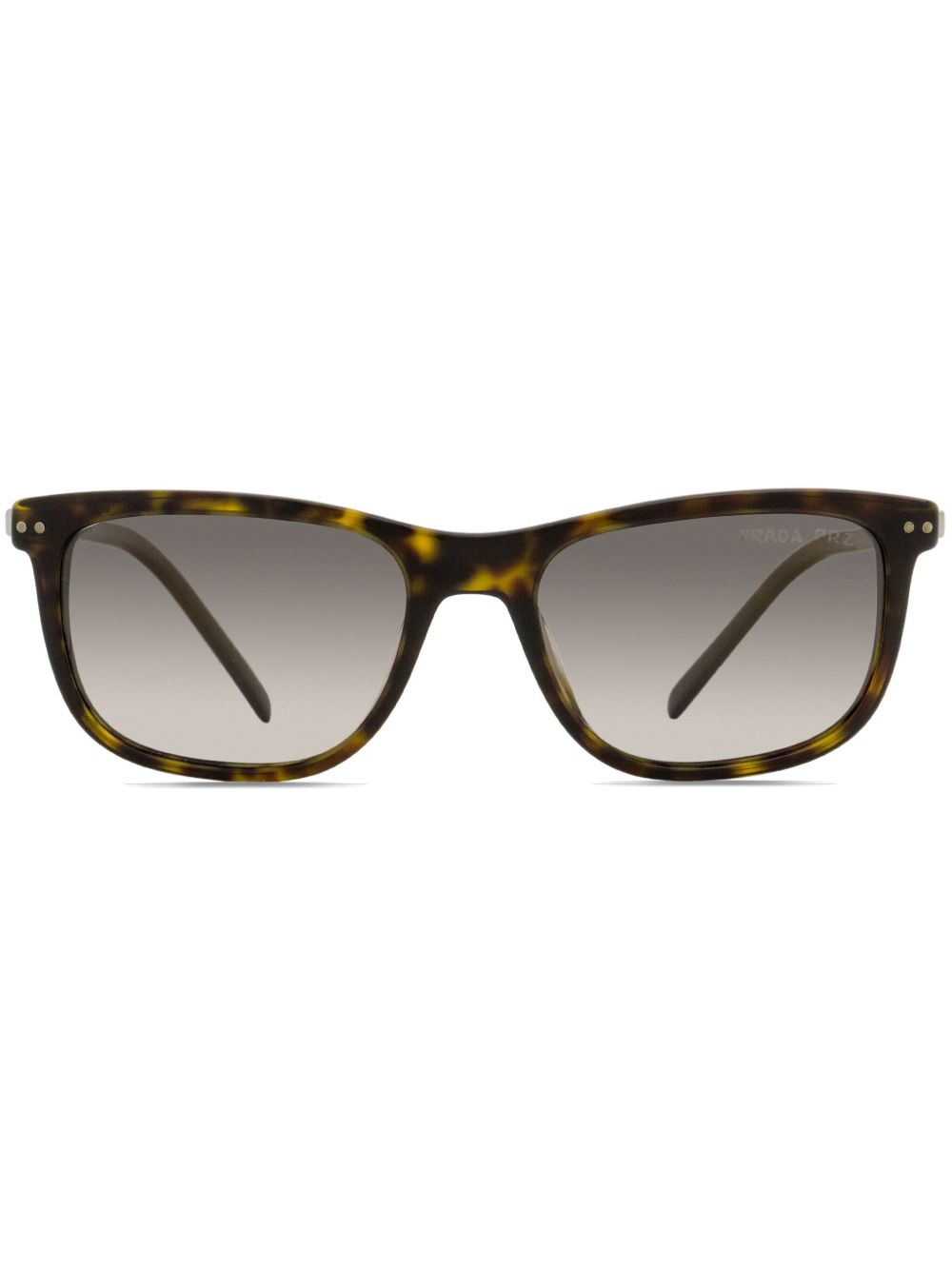 Prada Eyewear logo印花方框太阳眼镜 - 褐色