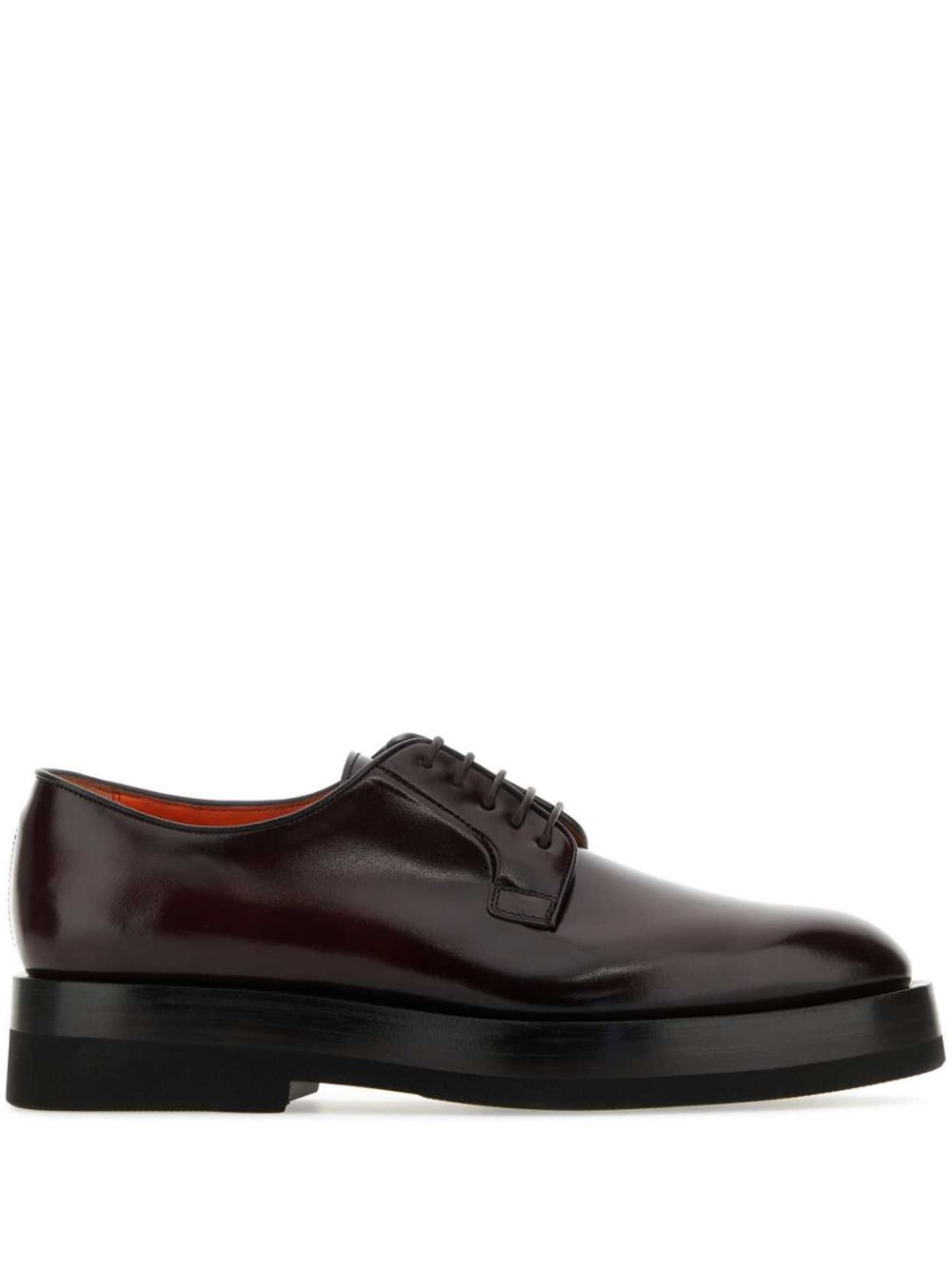 Santoni 皮质系带鞋 - 褐色
