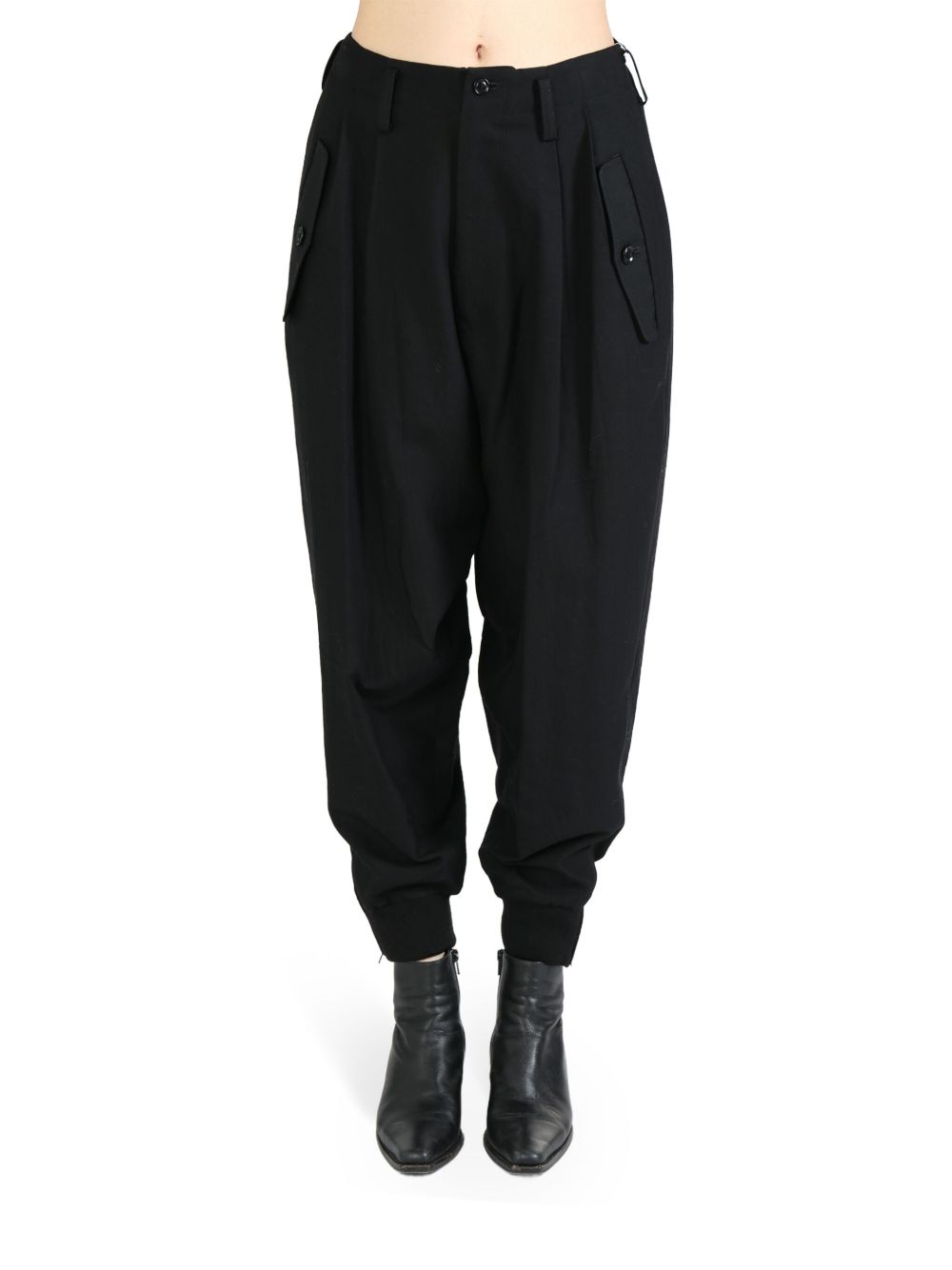 Y's tapered trousers - 黑色