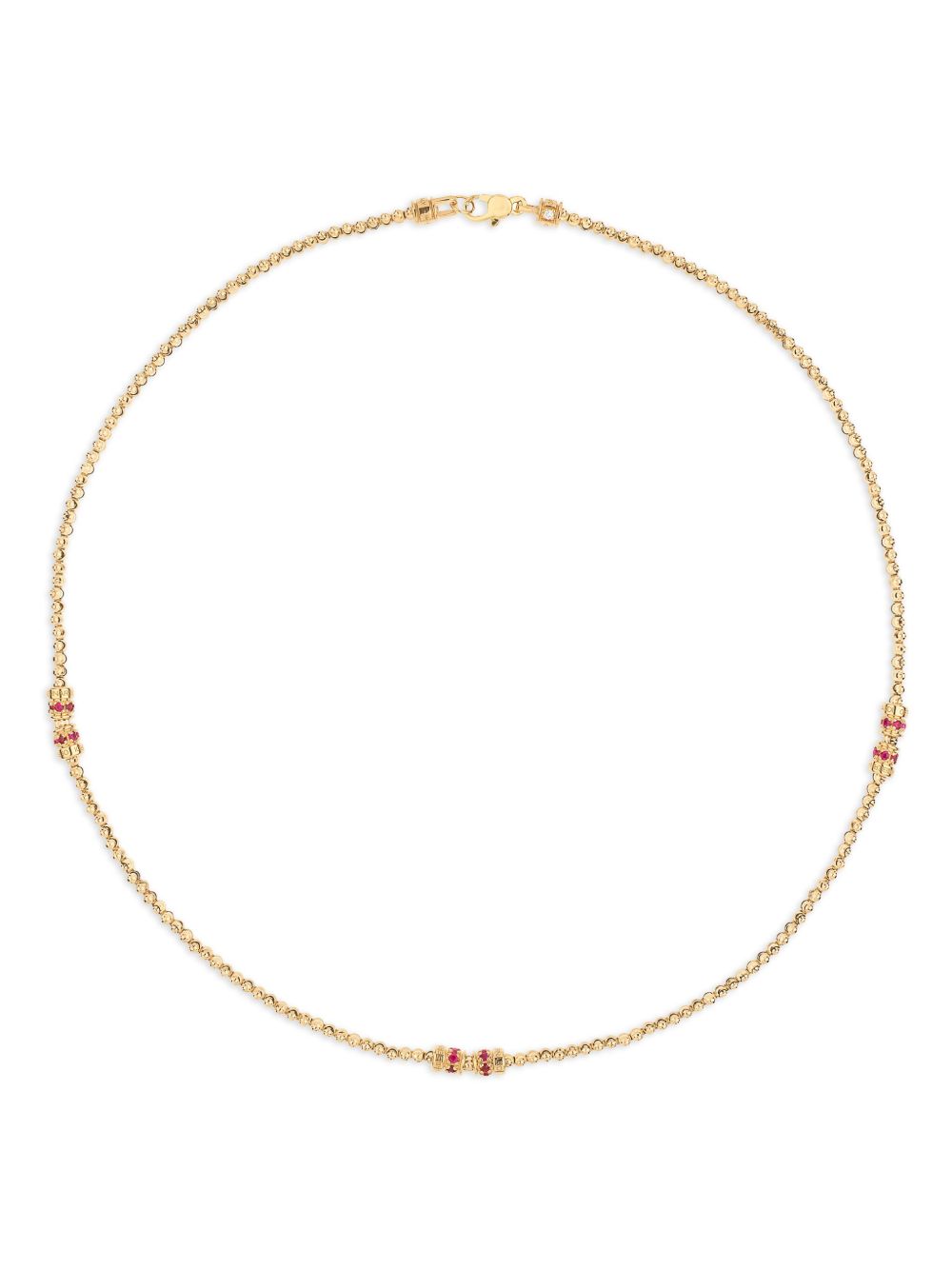 Officina Bernardi 18K黄金红宝石 Moon项链 - 金色