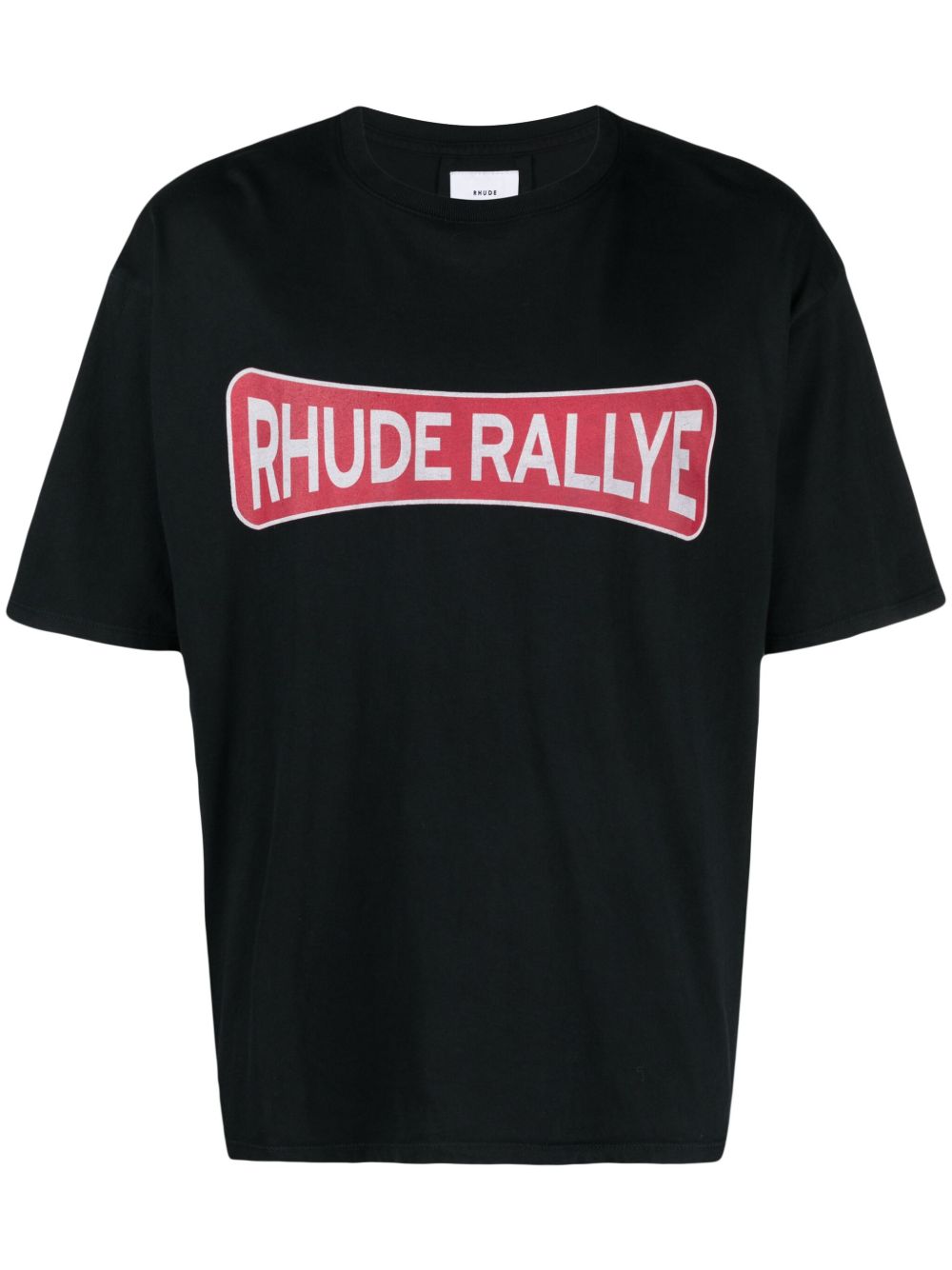 RHUDE Rallye logo印花T恤 - 黑色