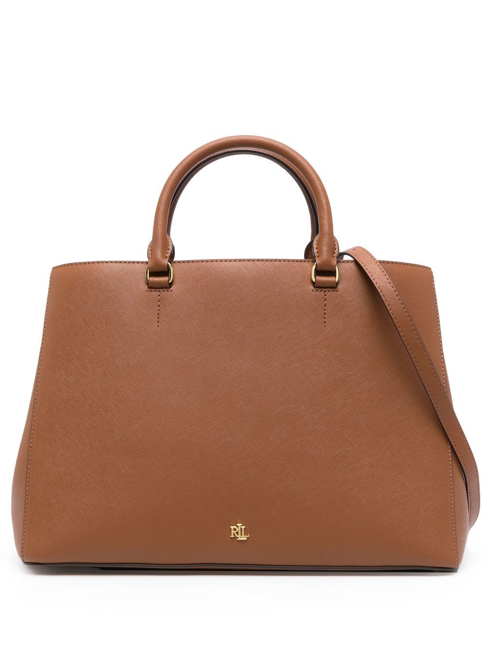Lauren Ralph Lauren Hanna 皮质斜挎包 - 褐色