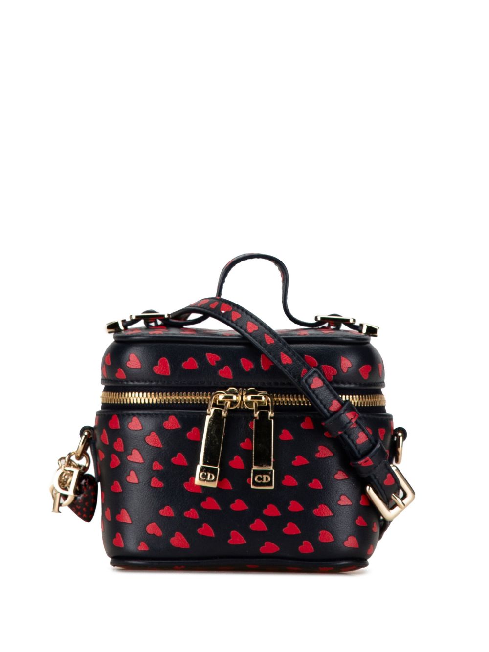 Christian Dior Pre-Owned Lady Dior Case 迷你小羊皮心形印花化妆包（2021年典藏款） - 蓝色