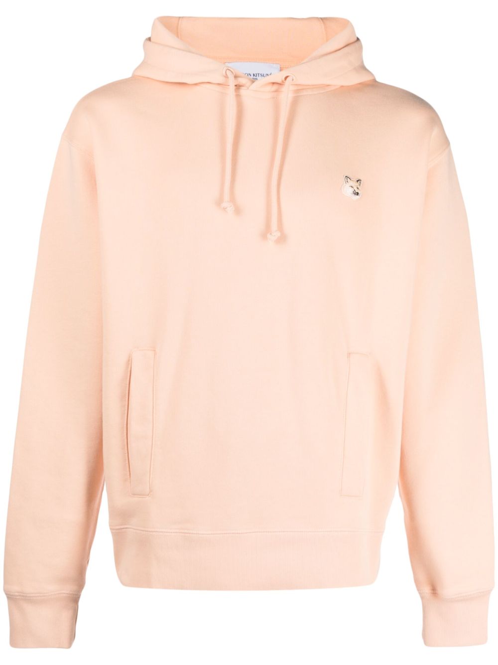 Maison Kitsuné 狐狸贴花棉连帽衫 - 橘色