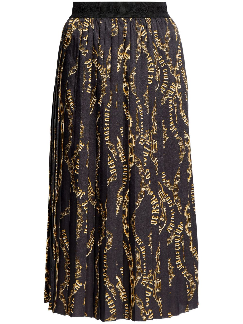 Versace Jeans Couture Chain Couture 印花迷你半身裙 - 黑色