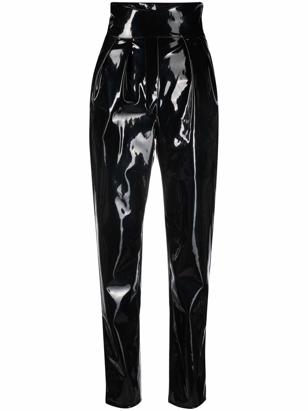 Philipp Plein 高腰长裤 - 黑色