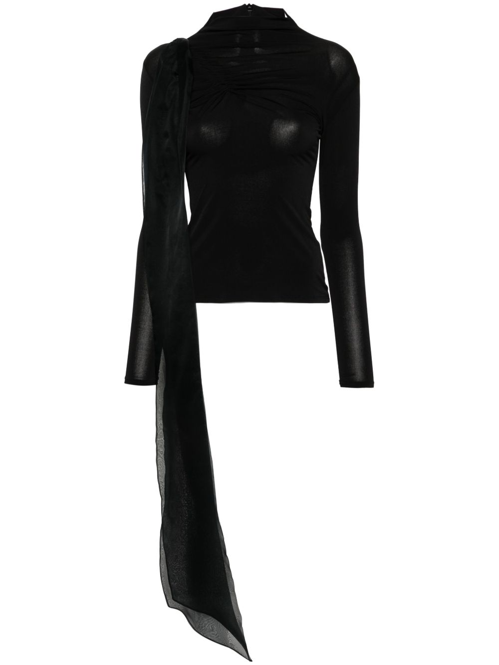 Atu Body Couture 蝴蝶结细节罩衫 - 黑色