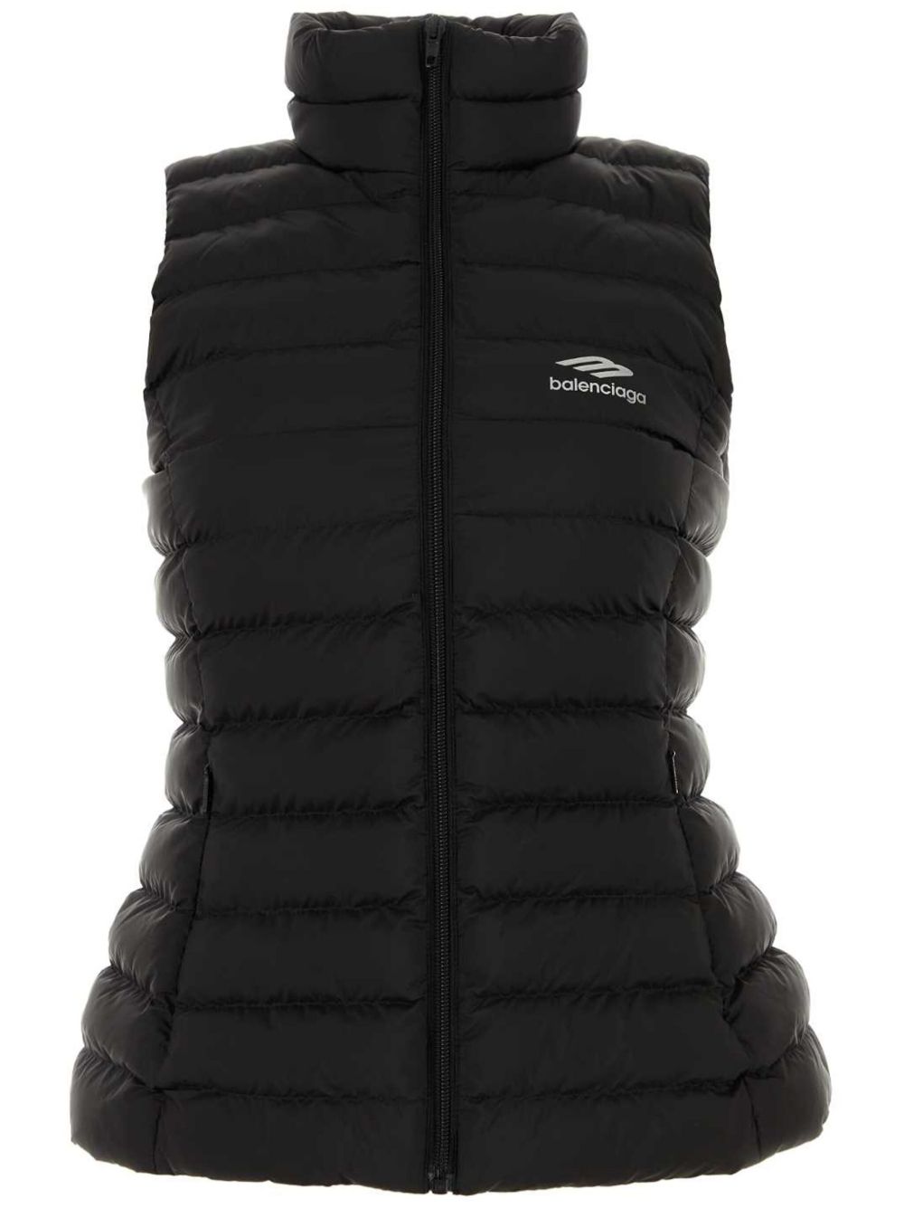 Balenciaga logo印花马甲 - 黑色