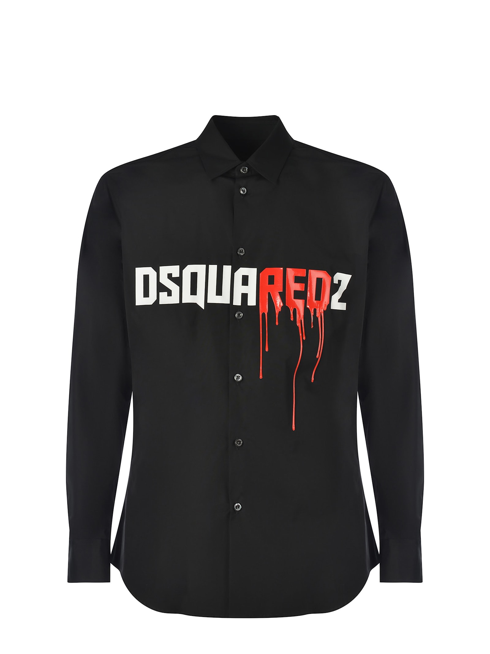Dsquared2 黑色府绸衬衫